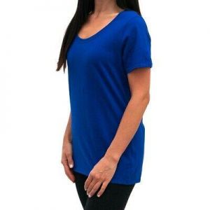 Nike Tee Womens 100% Cotton Scoop Neck T-Shirt Athletic Cut Training Fitness Top