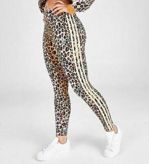 buyeverything clothes for women NEW ADIDAS ORIGINALS WOMEN'S LEOPARD LUXE TREFOIL TIGHTS ~ SIZE SMALL  #HB4768