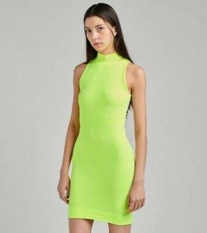 buyeverything clothes for women New Nike NSW Sleeveless Dress Yellow/Green Size Small