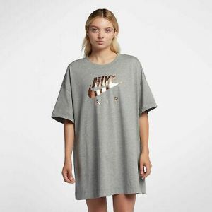 buyeverything clothes for women WOMEN'S NIKE SPORTSWEAR AIR DRESS OVERSIZED TEE 930487 063 MEDIUM NWT GREY