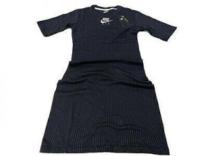 buyeverything clothes for women Nike Air Womens Dress Black Ribbed Short Sleeve Dress Size Small